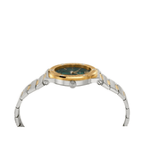 Buy Shop Versace Greca Green Dial Silver Steel Strap Watch for Women - VEVH00720 USA Online