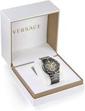 Buy Shop Versace Greca Icon Quartz Black Dial Black Steel Strap Watch For Men - VEZ900521 USA Online