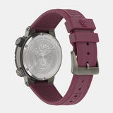 Buy Shop Versace Greca Logo Diver Quartz Black Dial Purple Rubber Strap Watch for Men - VE8G00224 USA Online