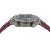 Buy Shop Versace Greca Logo Diver Quartz Black Dial Purple Rubber Strap Watch for Men - VE8G00224 USA Online