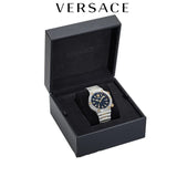 Buy Shop Versace Greca Logo Diver Quartz Black Dial Two Tone Steel Strap Watch for Men - VE8G00424 USA Online