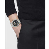 Buy Shop Versace Greca Logo Diver Quartz Black Dial Two Tone Steel Strap Watch for Men - VE8G00424 USA Online