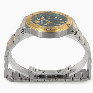 Buy Shop Versace Greca Logo Diver Quartz Green Dial Two Tone Steel Strap Watch for Men - VE8G00524 USA Online