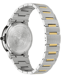 Buy Shop Versace Greca Logo Moonphase Black Dial Two Tone Steel Strap Watch for Men - VE7G00223 USA Online