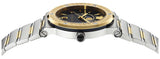 Buy Shop Versace Greca Logo Moonphase Black Dial Two Tone Steel Strap Watch for Men - VE7G00223 USA Online