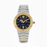 Buy Shop Versace Greca Logo Moonphase Black Dial Two Tone Steel Strap Watch for Men - VE7G00223 USA Online