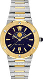Buy Shop Versace Greca Logo Moonphase Black Dial Two Tone Steel Strap Watch for Men - VE7G00223 USA Online