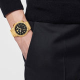 Buy Shop Versace Greca Logo Quartz Black Dial Gold Steel Strap Watch for Men - VE8G00624 USA Online