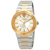 Buy Shop Versace Hellenyium Green Dial Two Tone Steel Strap Watch for Women - VEVH00620 USA Online