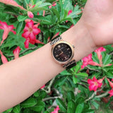 Buy Shop Versace Greca Meander Black Dial Black Leather Strap Watch for Women - VELW00420 USA Online