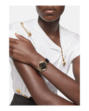 Buy Shop Versace Greca Meander Black Dial Black Leather Strap Watch for Women - VELW00420 USA Online