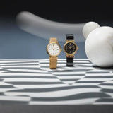 Buy Shop Versace Greca Meander Black Dial Black Leather Strap Watch for Women - VELW00420 USA Online