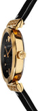 Buy Shop Versace Greca Meander Black Dial Black Leather Strap Watch for Women - VELW00420 USA Online