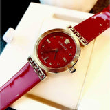 Buy Shop Versace Greca Meander Red Dial Red Leather Strap Watch for Women - VELW00320 USA Online