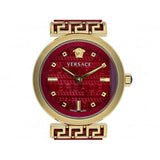 Buy Shop Versace Greca Meander Red Dial Red Leather Strap Watch for Women - VELW00320 USA Online