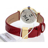 Versace Greca Meander Red Dial Red Leather Strap Watch for Women - VELW00320