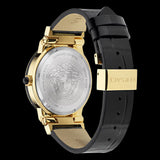 Buy Shop Versace Greca Moonphase Analog Black Dial Black Leather Strap Watch For Men - VE7G00123 USA Online