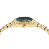 Buy Shop Versace Greca Moonphase Quartz Black Dial Gold Steel Strap Watch for Men - VE7G00323 USA Online