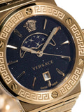 Buy Shop Versace Greca Moonphase Quartz Black Dial Gold Steel Strap Watch for Men - VE7G00323 USA Online