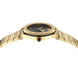 Buy Shop Versace Greca Moonphase Quartz Black Dial Gold Steel Strap Watch for Men - VE7G00323 USA Online