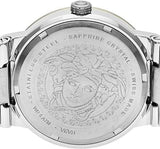 Buy Shop Versace Greca Quartz Blue Dial Silver Steel Strap Watch for Women - VEVH01120 USA Online