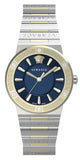Buy Shop Versace Greca Quartz Blue Dial Silver Steel Strap Watch for Women - VEVH01120 USA Online