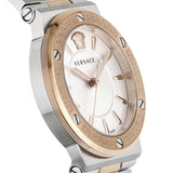 Buy Shop Versace Greca Quartz White Dial Two Tone Steel Strap Watch For Women - VEVH01020 USA Online