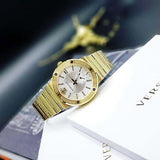 Buy Shop Versace Greca Silver Dial Gold Steel Strap Watch for Men - VEVI00520 USA Online