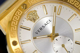 Buy Shop Versace Greca Silver Dial Gold Steel Strap Watch for Men - VEVI00520 USA Online