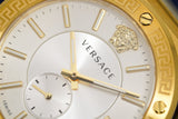 Buy Shop Versace Greca Silver Dial Gold Steel Strap Watch for Men - VEVI00520 USA Online