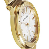 Buy Shop Versace Greca Silver Dial Gold Steel Strap Watch for Men - VEVI00520 USA Online