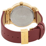 Buy Shop Versace Greca Silver Dial Red Leather Strap Watch for Women - VEVH00420 USA Online