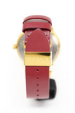Buy Shop Versace Greca Silver Dial Red Leather Strap Watch for Women - VEVH00420 USA Online