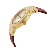 Buy Shop Versace Greca Silver Dial Red Leather Strap Watch for Women - VEVH00420 USA Online