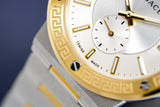 Buy Shop Versace Greca Silver Dial Two Tone Steel Strap Watch for Men - VEVI00320 USA Online