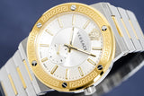Buy Shop Versace Greca Silver Dial Two Tone Steel Strap Watch for Men - VEVI00320 USA Online