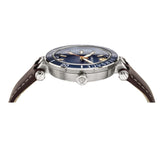Buy Shop Versace Greca Sport Analog Blue Dial Brown Leather Strap Watch For Men - VEZ300121 USA Online