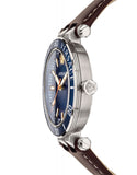 Buy Shop Versace Greca Sport Analog Blue Dial Brown Leather Strap Watch For Men - VEZ300121 USA Online
