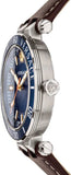 Buy Shop Versace Greca Sport Analog Blue Dial Brown Leather Strap Watch For Men - VEZ300121 USA Online