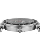 Buy Shop Versace Greca Sport Quartz Black Dial Black Leather Strap Watch For Men - VEZ300221 USA Online