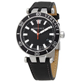 Buy Shop Versace Greca Sport Quartz Black Dial Black Leather Strap Watch For Men - VEZ300221 USA Online