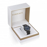 Buy Shop Versace Greca Sport Quartz Black Dial Black Steel Strap Watch For Men - VEZ300621 USA Online