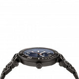 Buy Shop Versace Greca Sport Quartz Black Dial Black Steel Strap Watch For Men - VEZ300621 USA Online