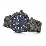Buy Shop Versace Greca Sport Quartz Black Dial Black Steel Strap Watch For Men - VEZ300621 USA Online