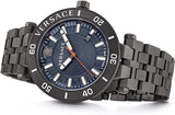 Buy Shop Versace Greca Sport Quartz Black Dial Black Steel Strap Watch For Men - VEZ300621 USA Online