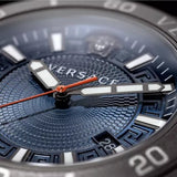 Buy Shop Versace Greca Sport Quartz Black Dial Black Steel Strap Watch For Men - VEZ300621 USA Online