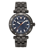 Buy Shop Versace Greca Sport Quartz Black Dial Black Steel Strap Watch For Men - VEZ300621 USA Online