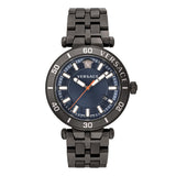 Buy Shop Versace Greca Sport Quartz Black Dial Black Steel Strap Watch For Men - VEZ300621 USA Online