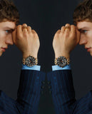 Buy Shop Versace Greca Sport Quartz Black Dial Gold Steel Strap Watch for Men - VEZ300721 USA Online