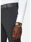 Buy Shop Versace Greca Sport Quartz Black Dial Gold Steel Strap Watch for Men - VEZ300721 USA Online